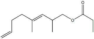 Propionic acid 2,4-dimethyl-3,7-octadienyl ester 구조식 이미지