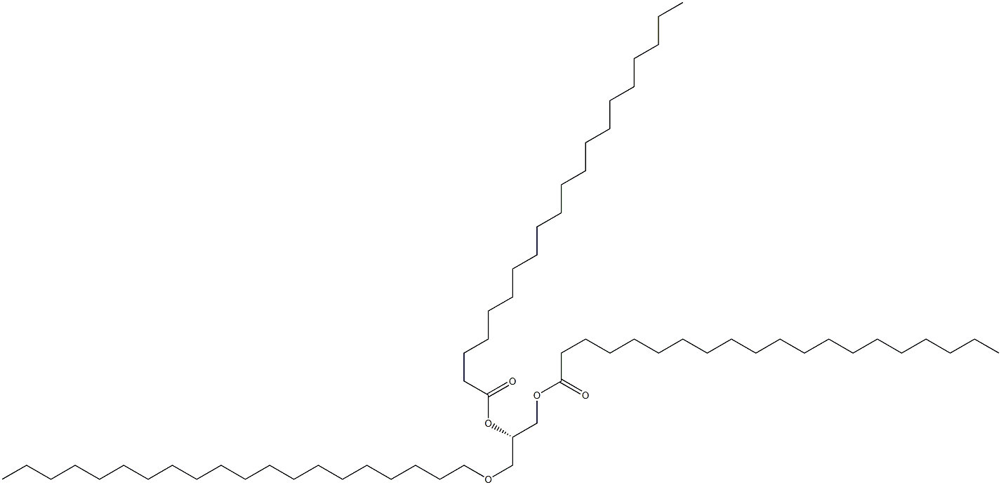 [S,(+)]-3-Icosyloxy-1,2-propanediol diicosanoate 구조식 이미지
