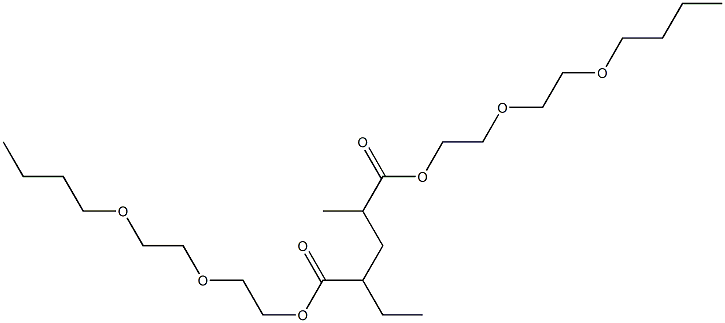 2-Ethyl-4-methylglutaric acid bis[2-(2-butoxyethoxy)ethyl] ester Structure