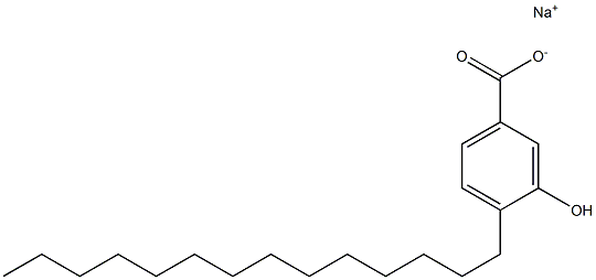 4-Tetradecyl-3-hydroxybenzoic acid sodium salt Structure