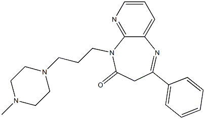 2-Phenyl-5-[3-(4-methylpiperazin-1-yl)propyl]-3H-pyrido[2,3-b][1,4]diazepin-4(5H)-one Structure