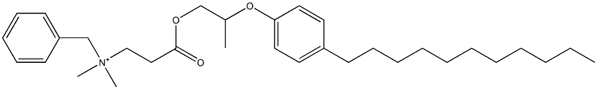 N,N-Dimethyl-N-benzyl-N-[2-[[2-(4-undecylphenyloxy)propyl]oxycarbonyl]ethyl]aminium Structure