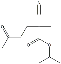 2-Cyano-5-oxo-2-methylhexanoic acid isopropyl ester Structure