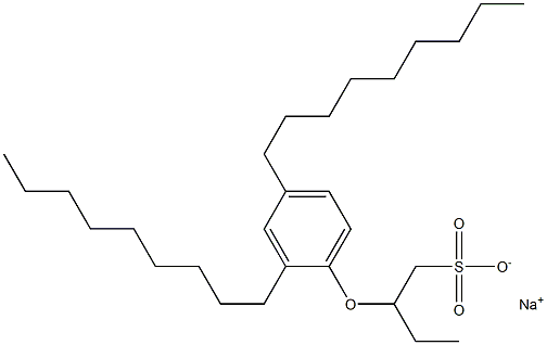 2-(2,4-Dinonylphenoxy)butane-1-sulfonic acid sodium salt Structure