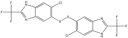 5,5'-Dithiobis[6-chloro-2-(trifluoromethyl)-1H-benzimidazole] 구조식 이미지