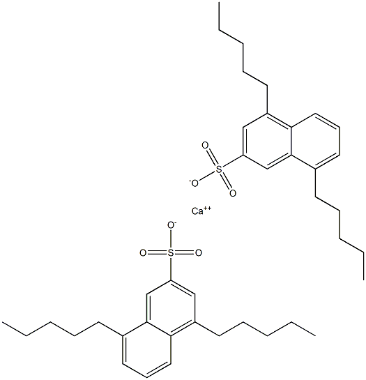 Bis(4,8-dipentyl-2-naphthalenesulfonic acid)calcium salt Structure