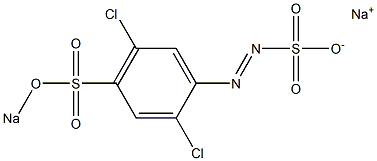 2,5-Dichloro-4-(sodiosulfo)benzenediazosulfonic acid sodium salt Structure