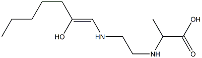 2-[N-[2-[N-(2-Hydroxy-1-heptenyl)amino]ethyl]amino]propionic acid Structure