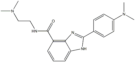 2-(4-(Dimethylamino)phenyl)-N-[2-(dimethylamino)ethyl]-1H-benzimidazole-4-carboxamide 구조식 이미지