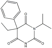 5-Ethyl-1-isopropyl-5-phenylbarbituric acid 구조식 이미지