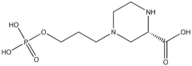 Phosphoric acid [3-[(2S)-2-carboxypiperazin-4-yl]propan-1-yl] ester Structure