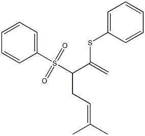 2-Phenylthio-3-phenylsulfonyl-6-methyl-1,5-heptadiene Structure