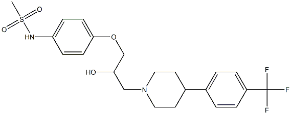 N-[4-[2-Hydroxy-3-[4-(4-trifluoromethylphenyl)-1-piperidinyl]propyloxy]phenyl]methanesulfonamide 구조식 이미지