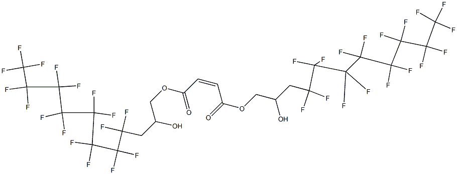 Maleic acid bis[2-hydroxy-3-(heptadecafluorooctyl)propyl] ester 구조식 이미지