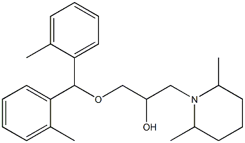 1-[Bis(2-methylphenyl)methoxy]-3-(2,6-dimethyl-1-piperidinyl)-2-propanol 구조식 이미지