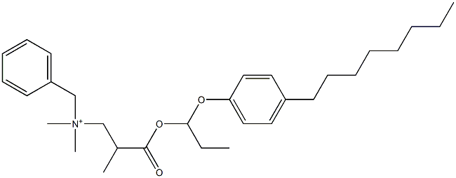 N,N-Dimethyl-N-benzyl-N-[2-[[1-(4-octylphenyloxy)propyl]oxycarbonyl]propyl]aminium Structure