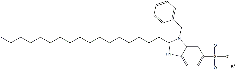 1-Benzyl-2,3-dihydro-2-heptadecyl-1H-benzimidazole-6-sulfonic acid potassium salt 구조식 이미지