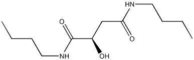 [R,(+)]-N,N'-Dibutyl-2-hydroxysuccinamide Structure