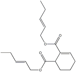 2-Cyclohexene-1,2-dicarboxylic acid bis(2-pentenyl) ester Structure