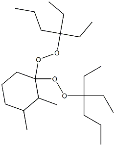 2,3-Dimethyl-1,1-bis(1,1-diethylbutylperoxy)cyclohexane 구조식 이미지
