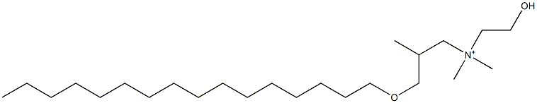 3-Hexadecyloxy-2-methyl-N,N-dimethyl-N-(2-hydroxyethyl)-1-propanaminium Structure