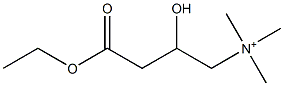 3-(Ethoxycarbonyl)-2-hydroxypropyltrimethylaminium 구조식 이미지