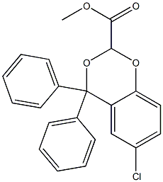 6-Chloro-4,4-diphenyl-1,3-benzodioxane-2-carboxylic acid methyl ester Structure