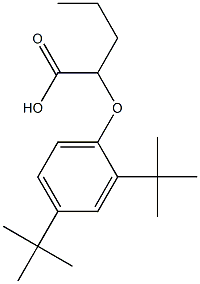 2-(2,4-Di-tert-butylphenoxy)pentanoic acid 구조식 이미지