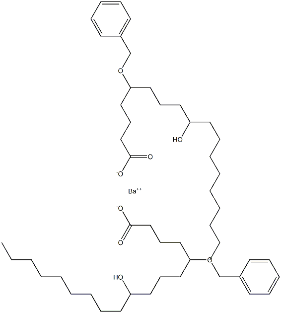 Bis(5-benzyloxy-9-hydroxystearic acid)barium salt Structure