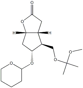 (1S,5R,6S,7R)-6-[(1-Methoxy-1-methylethoxy)methyl]-7-(tetrahydro-2H-pyran-2-yloxy)-2-oxabicyclo[3.3.0]octan-3-one Structure