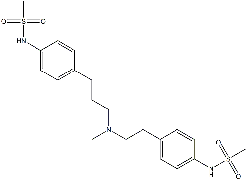 N-[4-[2-[N-Methyl-3-(4-methylsulfonylaminophenyl)propylamino]ethyl]phenyl]methanesulfonamide Structure