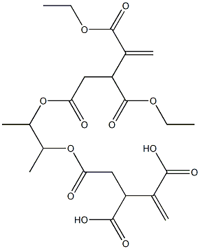 4,4'-[1,2-Dimethylethylenebis(oxycarbonyl)]bis(1-butene-2,3-dicarboxylic acid diethyl) ester 구조식 이미지