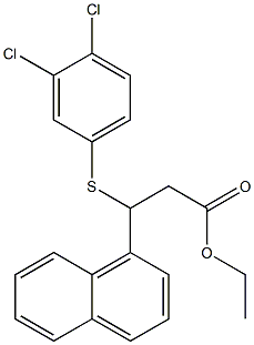 3-[(3,4-Dichlorophenyl)thio]-3-(1-naphtyl)propionic acid ethyl ester 구조식 이미지