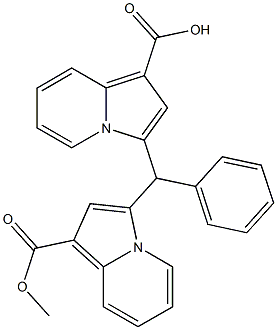 3,3'-Benzylidenebis(indolizine-1-carboxylic acid methyl) ester Structure