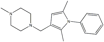 3-(4-Methylpiperazinomethyl)-1-(phenyl)-2,5-dimethyl-1H-pyrrole 구조식 이미지