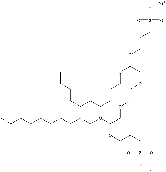 5,12-Di(decyloxy)-4,7,10,13-tetraoxahexadecane-1,16-disulfonic acid disodium salt Structure