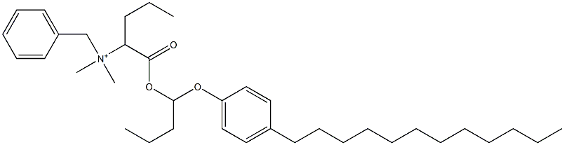 N,N-Dimethyl-N-benzyl-N-[1-[[1-(4-dodecylphenyloxy)butyl]oxycarbonyl]butyl]aminium 구조식 이미지