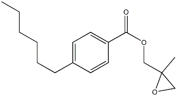4-Hexylbenzoic acid 2-methylglycidyl ester 구조식 이미지
