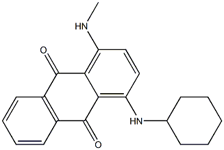 4-(Cyclohexylamino)-1-(methylamino)anthraquinone Structure