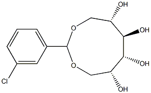 1-O,6-O-(3-Chlorobenzylidene)-D-glucitol 구조식 이미지