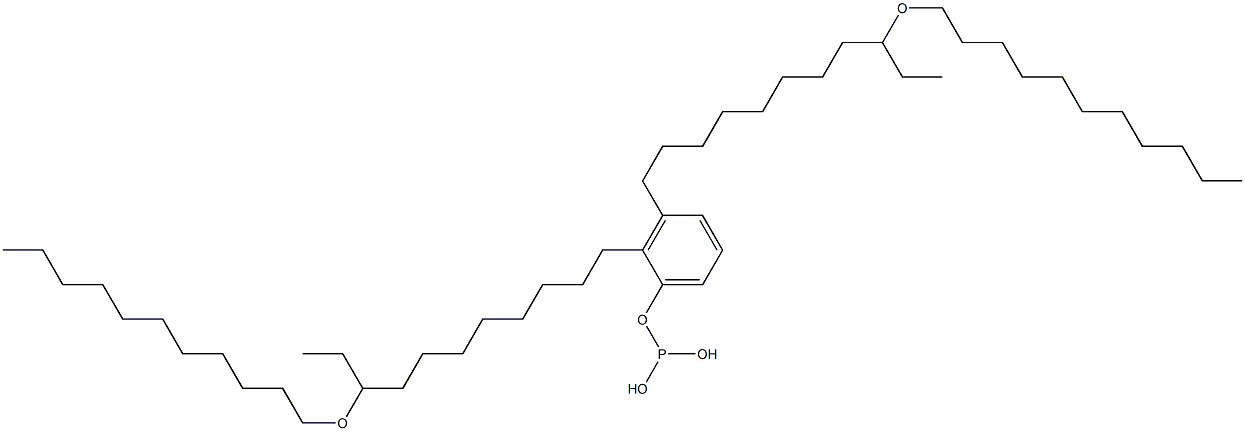 Phosphorous acid bis[9-(undecyloxy)undecyl]phenyl ester 구조식 이미지