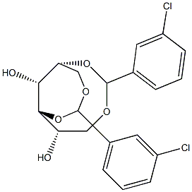 1-O,5-O:3-O,6-O-Bis(3-chlorobenzylidene)-D-glucitol Structure