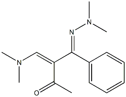 3-[(Z)-Dimethylaminomethylene]-4-(dimethylhydrazono)-4-phenyl-2-butanone 구조식 이미지