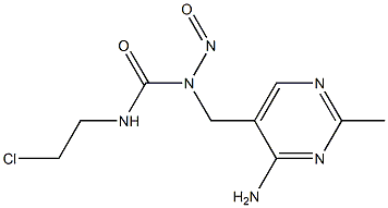 1-(4-Amino-2-methyl-5-pyrimidinylmethyl)-3-(2-chloroethyl)-1-nitrosourea 구조식 이미지