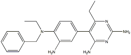 2,4-Diamino-6-ethyl-5-(3-amino-4-[ethyl(benzyl)amino]phenyl)pyrimidine Structure