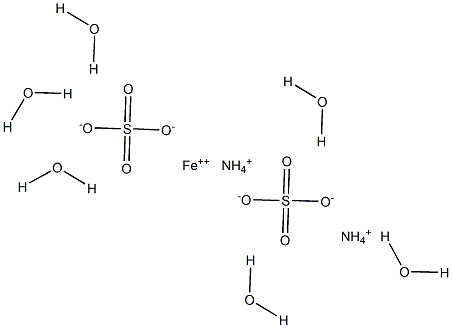 Diammonium iron(II) disulfate hexahydrate 구조식 이미지