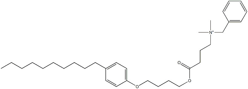 N,N-Dimethyl-N-benzyl-N-[3-[[4-(4-decylphenyloxy)butyl]oxycarbonyl]propyl]aminium 구조식 이미지