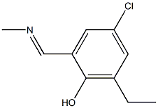 4-Chloro-6-ethyl-2-(methyliminomethyl)phenol 구조식 이미지