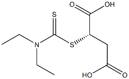 (+)-N,N-Diethyldithiocarbamic acid (S)-1,2-dicarboxyethyl ester 구조식 이미지