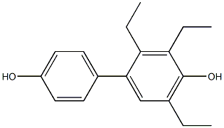 2,3,5-Triethyl-1,1'-biphenyl-4,4'-diol 구조식 이미지